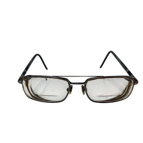 Stetson 281 Zyloware 058 Eyeglasses Frame Mens Silver Full Rim Rectangular 57-17 - Picture 1 of 11